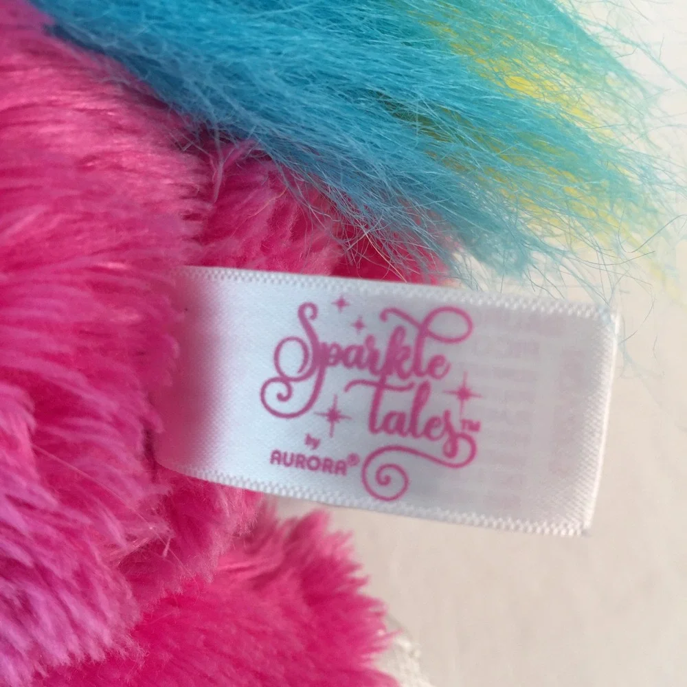 Aurora Sparkle Tales Unicorn Plush 10 Inch Pink Rainbow Silver Glitter Horn 2019